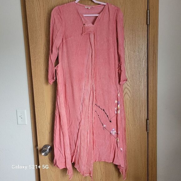 Jade & Cloud Silk blend pink fully lined dress womens size medium - Picture 1 of 6
